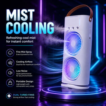 Double Ended Mist Spray Cooler With Remote (EF42)