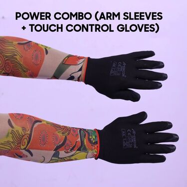 Arm Sleeve With Touch Control Gloves For Sun Protection (SP2)