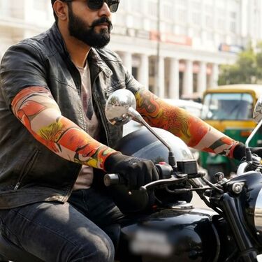 Arm Sleeve With Touch Control Gloves For Sun Protection (SP2)
