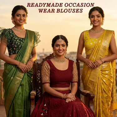 Elegant Womens Occasion Wear Stretchable Ready Blouses Pack of 3 (3DOB1)