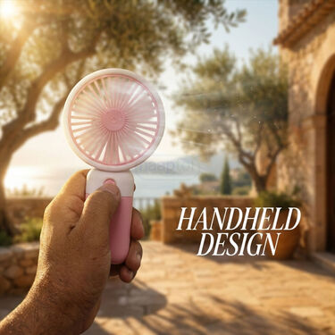 USB Rechargeable Small Hand Fan With Mobile Stand (EF43)