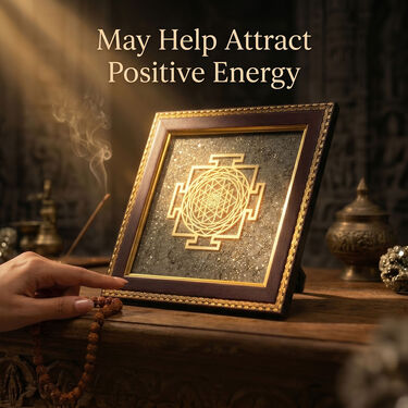 Shree Yantra On Raw Pyrite Frame (SJF2)