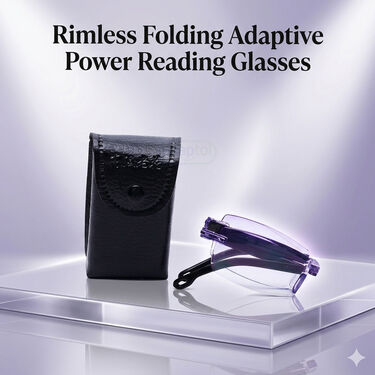 Rimless Folding Adaptive Power Reading Glasses (1FORG10)