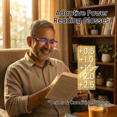 Rimless Folding Adaptive Power Reading Glasses (1FORG10)