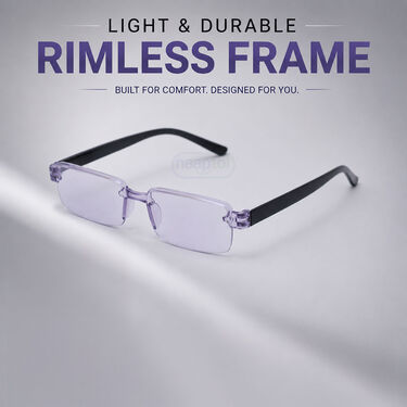 Rimless Coloured Adaptive Power Reading Glasses Buy 1 Get 3 Free (4CORG7)