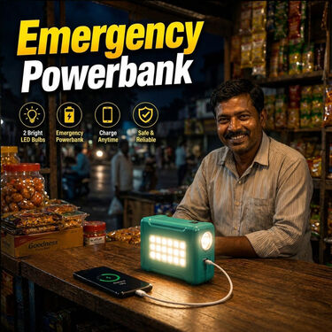 Solar Inverter With 2 Bulbs And Emergency Light (MSI2)