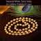 Natural White Tulsi Mala With Golden Caps (SJTM4)
