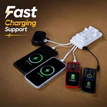 10000 MAh Powerbank With Inbuilt Stand And Cables (PB41)