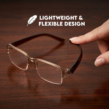 Rimless Bifocal Colored Adaptive Power Reading Glasses Buy 1 Get 2 Free (3BOC1RG2)