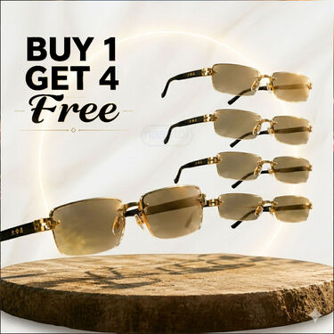 Rimless Bifocal Colored Adaptive Power Reading Glasses Buy 1 Get 4 Free (5BOC1RG2)