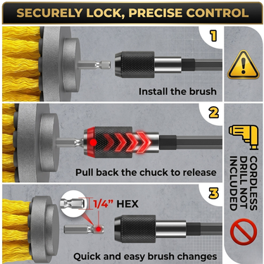 10pcs Power Scrubber Brush Drill Set (HT70)