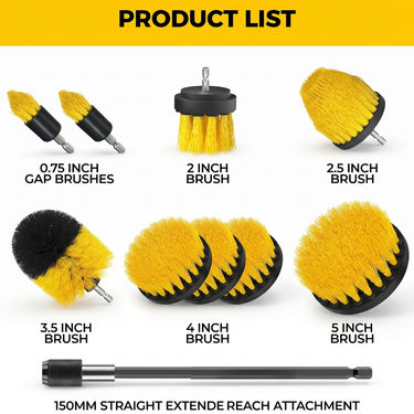 10pcs Power Scrubber Brush Drill Set (HT70)