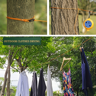 Adjustable Clothesline With Windproof Hooks & Clips (CLN5)