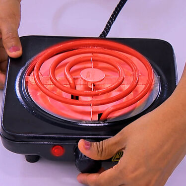 1000 Watt Electric Flameless Cooking Stove With Heat Adjustment (ECS14)
