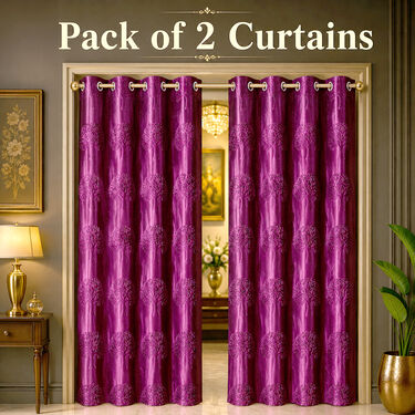 Pack of 2 Wine Elegance Door Curtain (CU20)