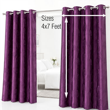 Pack of 2 Wine Elegance Door Curtain (CU20)