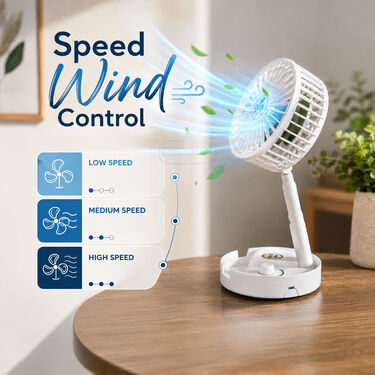 USB Rechargeable Mini Telescopic Folding Fan (EF46)
