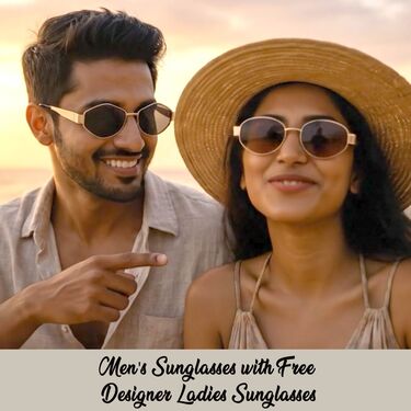 Men's Sunglasses with Free Designer Ladies Sunglasses (2SG8)