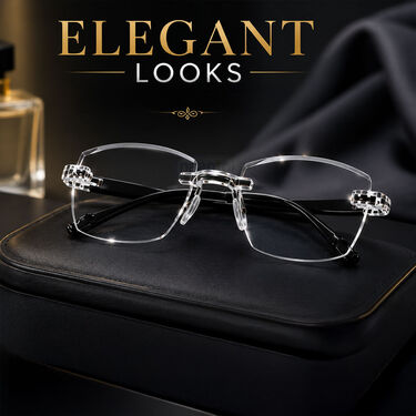 Rimless Bifocal Adaptive Power Reading Glasses Buy 1 Get 4 Free (5BORG1)