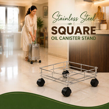 Stainless Steel Square Oil Canister Stand (1OCT1)