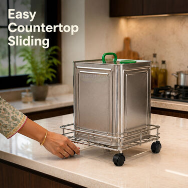 Stainless Steel Square Oil Canister Stand (1OCT1)