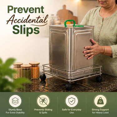 Stainless Steel Square Oil Canister Stand (1OCT1)