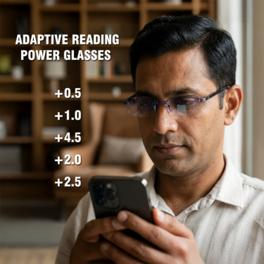 Rimless Folding Coloured Adaptive Power Reading Glasses Buy 1 Get 3 Free (4FOC2RG1)