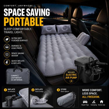 Portable Car Inflatable Bed With Free Pillow And Pump (PF27)