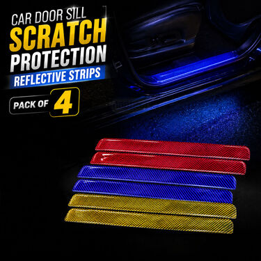 Car Door Anti Slip Reflective Strips Pack of 4 (CID5)