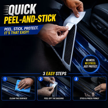 Car Door Anti Slip Reflective Strips Pack of 4 (CID5)