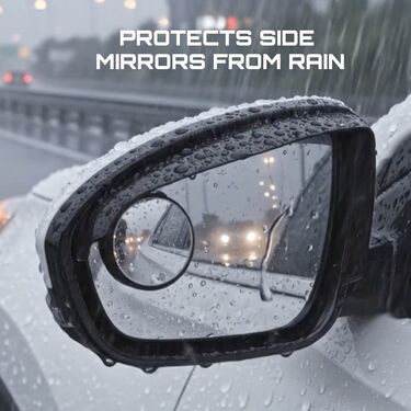 Car Blindspot Mirror With Rain Guard (BM6)