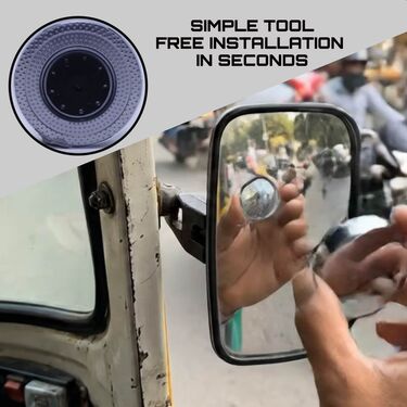 Adjustable Easy Fit Blindspot Mirror For Auto Bike Car (BM5)