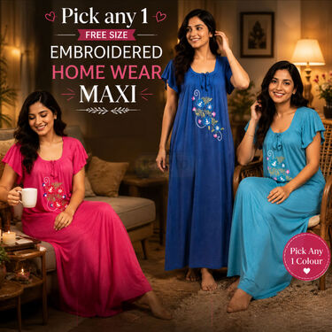 Pick Any 1 Free Size Embroidered Homewear Maxi (HM1)