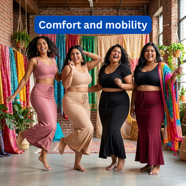 Pack of 4 Stretchable Shapewear Saree Petticoats For Women (4SSP1)