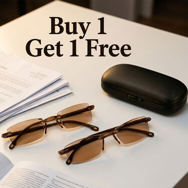 Rimless Colored Adaptive Power Reading Glasses Buy 1 Get 1 Free (2OC1RG1)