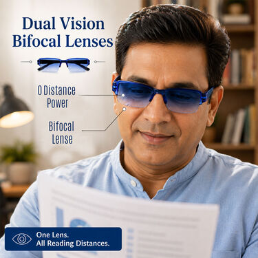 Bifocal Colored Adaptive Power Reading Glasses (BOC3RG2)