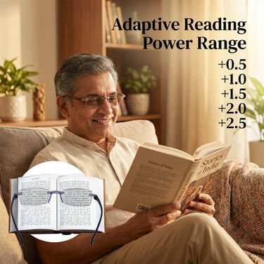 Rimless Coloured Adaptive Power Reading Glasses Buy 1 Get 4 Free (5OC2RG1)