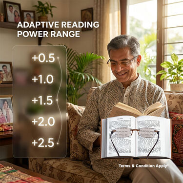 Rimless Colored Adaptive Power Reading Glasses  Buy 1 Get 4 Free (5OC1RG1)