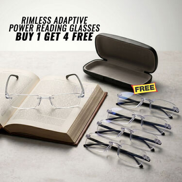 Rimless Adaptive Power Reading Glasses Buy1 Get 4 Free (5ORG1)