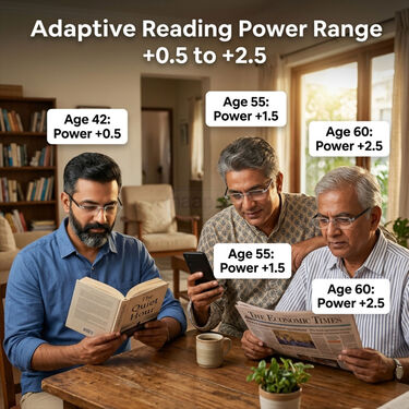 Rimless Adaptive Power Reading Glasses Buy1 Get 4 Free (5ORG1)