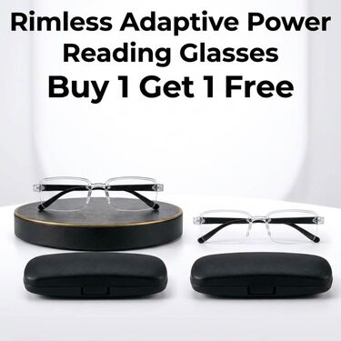 Rimless Adaptive Power Reading Glasses Buy 1 Get 1 Free (2ORG2)