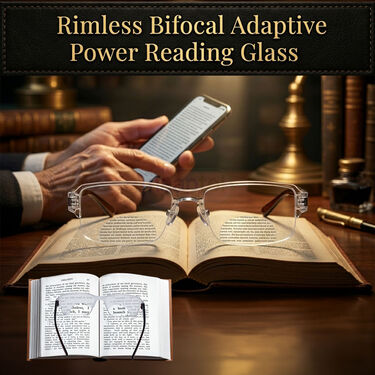 Rimless Bifocal Adaptive Power Reading Glasses (BORG2)