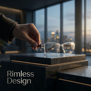Rimless Bifocal Adaptive Power Reading Glasses (BORG2)