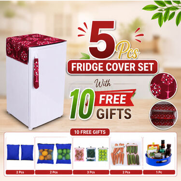 5 Pcs Fridge Cover Set With 10 Free Gifts (5FC10)
