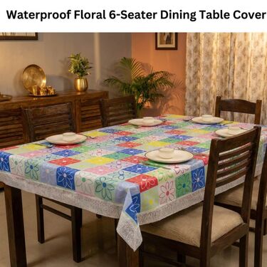 Waterproof Floral 6 Seater Dining Table Cover (TC3)