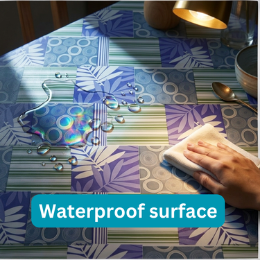 Waterproof Royal Blue 6 Seater Dining Table Cover (TC5)
