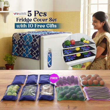5 Pcs Fridge Cover Set With 10 Free Gifts (5FC12)
