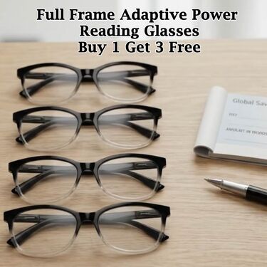 Full Frame Adaptive Power Reading Glasses Buy 1 Get 3 Free (4ORG3)