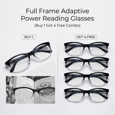 Full Frame Adaptive Power Reading Glasses Buy 1 Get 4 Free (5ORG3)