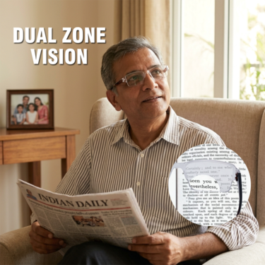Rimless Bifocal Adaptive Power Reading Glasses Buy 1 Get 3 Free (4BORG2)
